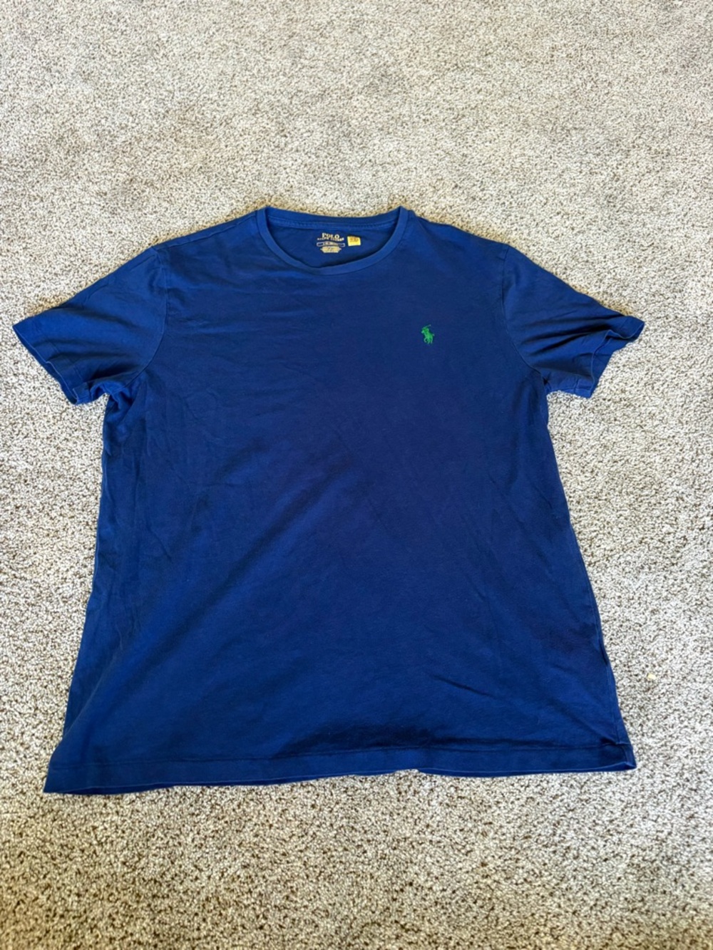 Polo by Ralph Lauren Navy Crewneck Tee with Green Pony